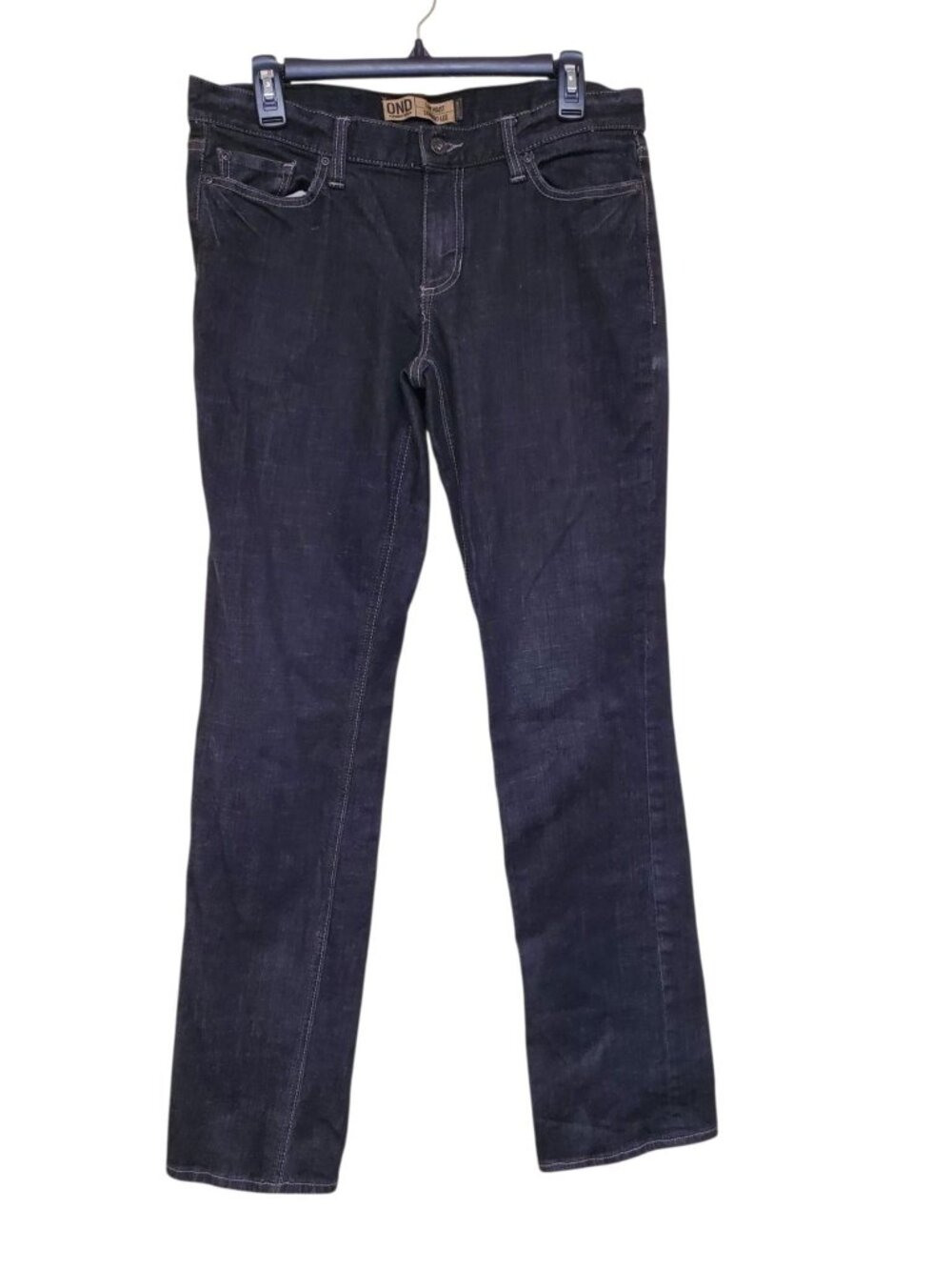 Old Navy Low Waist Straight-Leg Women's Vintage Black‎ Rinsed Denim Size 10 Long